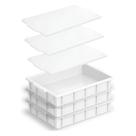 Kit Com 3 Caixa De Fermentação De Pizza Massas Com 3 Tampas