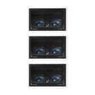 Kit Com 3 Caixas De Som De Embutir Retangular 100W Rms Aat Lcr-A100