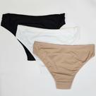 Kit com 3 calcinhas biquini microfibra delcotton 51819 chocolate/branco/preto