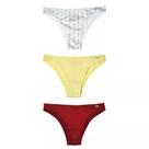 Kit com 3 Calcinhas DelRio Tanga em Microfibra Festa Sortido