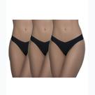 Kit com 3 Calcinhas Fio Dental BR Lingerie 1148 Preto