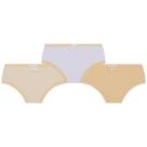 Kit com 3 Calcinhas Infantis Lupo Lobinha em Algodão Amarela/Mescla