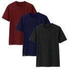 Kit com 3 Camisetas Básicas Masculinas Lisas T-Shirt Slim Tee - Cores Sortidas Kit com 3 Camisetas Básicas Masculinas Lisas T-Shirt Slim Tee - Cores Sortidas