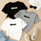 Kit com 3 Camisetas Estampa California Letreiro Confroto Verão Nova Moda Gringa Menina Conforto