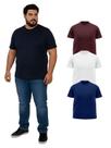 Kit Com 3 Camisetas Plus Size 100% Poliéster Premium Colors Cor:ColoridoTamanho:G1