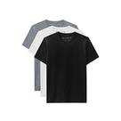 Kit Com 3 Camisetas Preto, Branco, Cinza Algodão Básica Lisa