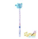 Kit com 3 Caneta Esferográfica Gato Gatinho Cores:Azul