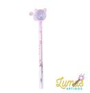 Kit com 3 Caneta Esferográfica Gato Gatinho Cores:Branco