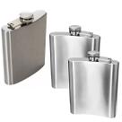 Kit com 3 Cantil De Bolso 270ml Aço Inox Porta Bebidas Portátil Top de Linha