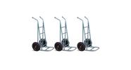 Kit com 3 carro armazém 300 kg - pneu câmara - metalpama