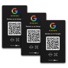 Kit com 3 cartões de avaliação Hotlabel NFC e QR Code preto