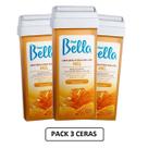 Kit Com 3 Cera Roll On Depil Bella Mel Refil 100g
