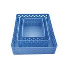 Kit com 3 Cesto Bandeja Organizadora Multiuso Pequena Média e Grande