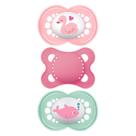 Kit com 3 Chupetas Original Bico de Silicone 0m+ Rosa - MAM