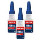 Kit com 3 Colas instantânea Loctite Super Bonder Mega 20g
