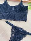 Kit com 3 Conjunto em renda Lingeire cropped com aro Kit com 3 Conjunto em renda Lingeire cropped com aro