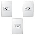 Kit Com 3 Conjuntos Tomada Simples 10a 4x2 Pial Plus