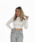 Kit com 3 cropped manga longa
