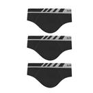 Kit Com 3 Cueca Slip Lupo Microfibra Sem Costura 691