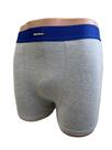 Kit com 3 Cuecas Boxer Masculino Adulto Algodão com Elastano HeroBeach Elástico Azul