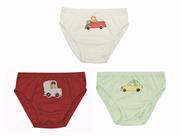 Kit Com 3 Cuecas Infantil Slip Algodão Elástico Nº 2 Ao 10 Kit Com 3 Cuecas Infantil Slip Algodão Elástico Nº 2 Ao 10