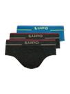 Kit com 3 Cuecas Slip Lupo 624-003 Colorido