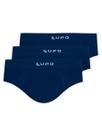 Kit com 3 Cuecas Slip Lupo 681-001