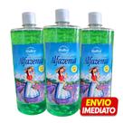 Kit com 3 Deo Colônia Alfazema Halley Original 1 litro Labate Cosméticos Perfumada