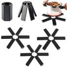 Kit com 3 Descanso De Panela Black Dobrável Protetor Apoio De Mesas Pias e Bancadas