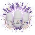 KIT com 3 Desodorante Natural Vegano, sem Alumínio, antialérgico, Via Aroma LAVANDA, com óleos essenciais na fórmula