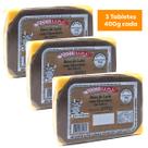 Kit com 3 Doces de Leite c/ Chocolate Tablete Doces Uai 400g