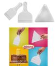 Kit com 3 Espátulas Raspadoras Decorativas com Texturas Diferentes para Bolos