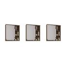 Kit com 3 Espelheiras para Banheiro 1 Porta 3 Prateleiras Treviso Kit com 3 Espelheiras para Banheiro 1 Porta 3 Prateleiras Treviso