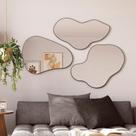 Kit com 3 Espelhos Orgânicos Decorativos Sala Dalla Costa