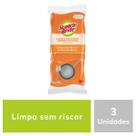 Kit com 3 Esponja Louças Delicadas SCOTCH Brite Laranja