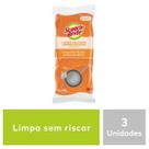 Kit com 3 Esponja Louças Delicadas SCOTCH Brite Laranja
