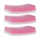 Kit com 3 Esponjas Sanitaria Branca e Rosa SCOTCH Brite 3M