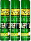 Kit com 3 espuma magica aerossol 400ml - proauto premium