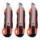 Kit com 3 Estiletes Lamina Larga Emborrachado 168BC Cis Sertic Corte Precisão Conforto Artesanato Profissional