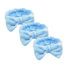 Kit Com 3 Faixa De Pelúcia Para Cabelos Maquiagem Skin Care