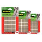 Kit com 3 Feltro Moveis Leves Marrom Quadrado 12 UND