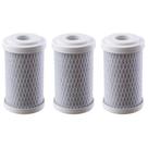 Kit com 3 Filtro Refil HDF 5" Carbon Block DE ENCAIXE - Aquablock 5", BBI Shower 125, BBI Pou 5", Planeta Água Fit 5"