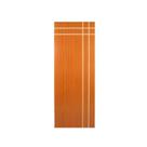 Kit com 3 Folhas de Porta Madeira Decorada 210x60cm Espessura 3,5cm Mantiqueira MGM Marrom/Mogno