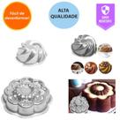 Kit Com 3 Formas De Bolo Decorado - 2 Formas Vulcão e 1 Forma Margarida Ballerine