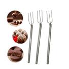 Kit com 3 Garfos de 3 Pontas Para Banhar Bombons Pão De Mel Trufas