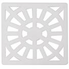 Kit com 3 Grelha Quadrada 9,3 X 9,3cm em Pp Branca com Canto Vazado Astra