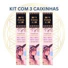 KIT Com 3 Incensos Indiano Golden Nag Linha Fusion Varetas