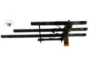 Kit com 3 katanas the last samurai o ultimo samurai sem fio de corte cosplay coleção ornamento
