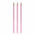 Kit com 3 Lápis Faber-Castell Grip 2001 HB Nº2 Rosa