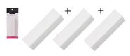 Kit com 3 Lixa Bloco Espuma Branco 4 Faces Brilho Profissional Kit com 3 Lixa Bloco Espuma Branco 4 Faces Brilho Profissional